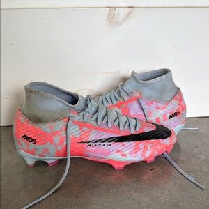 Nike Pink and Gray Soccer Air Zoom Cleats